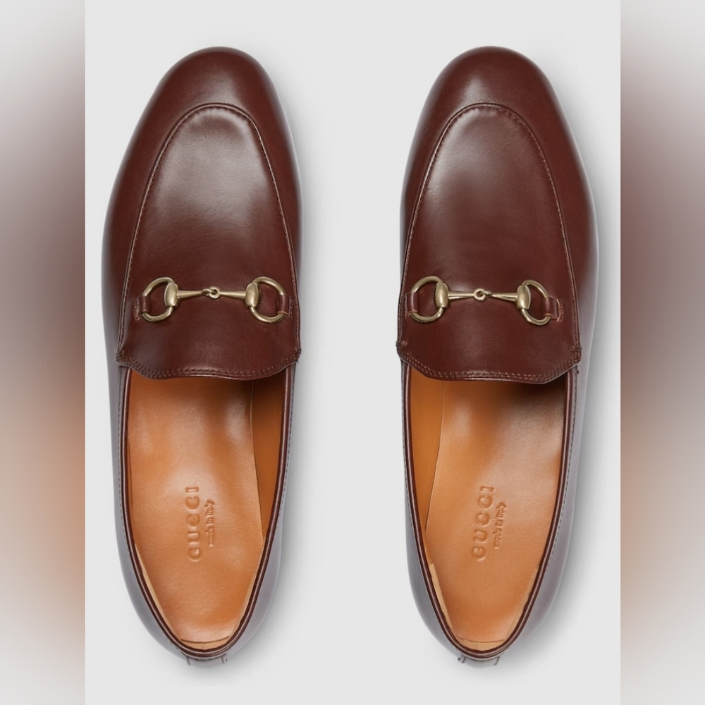Gucci Jordaan Horsebit Loafers 37 Dark Brown - Sold